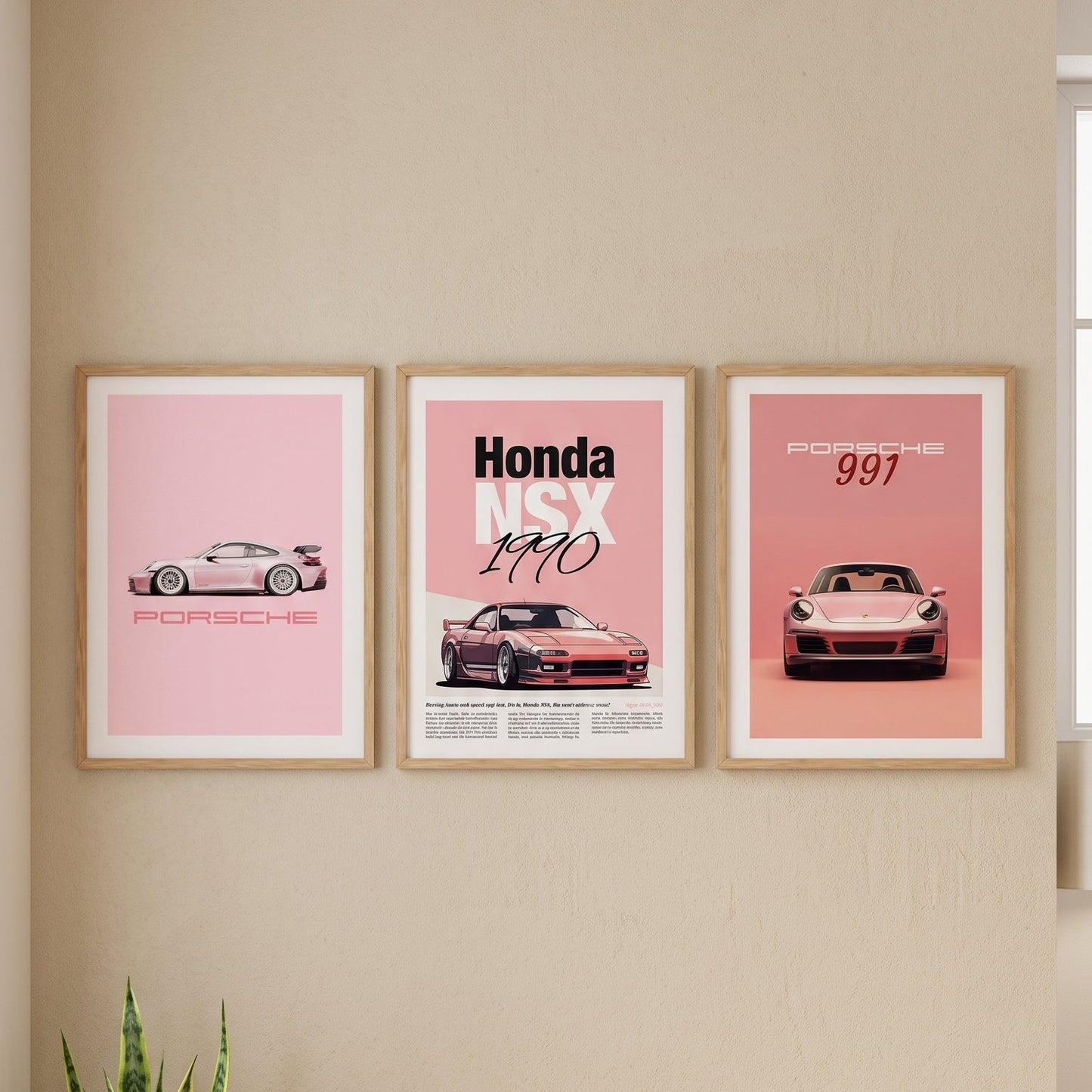Porsche Car Wall frame