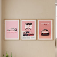 Porsche Car Wall frame