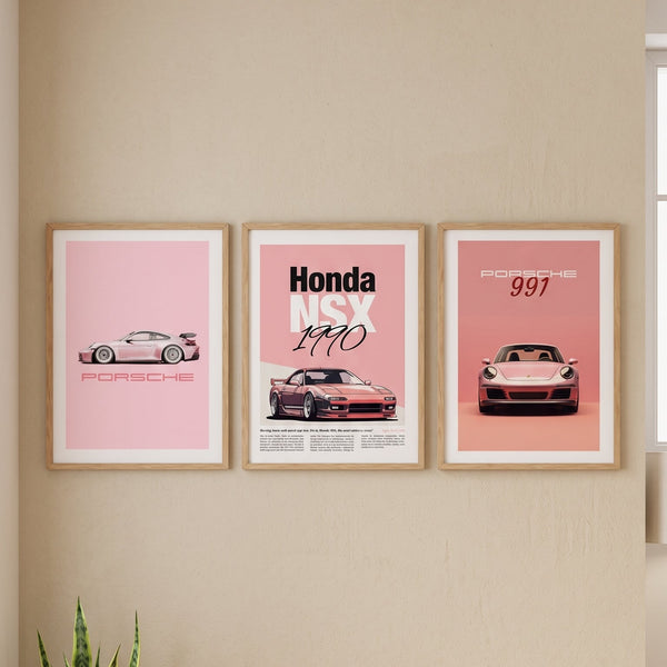 Porsche Car Wall frame