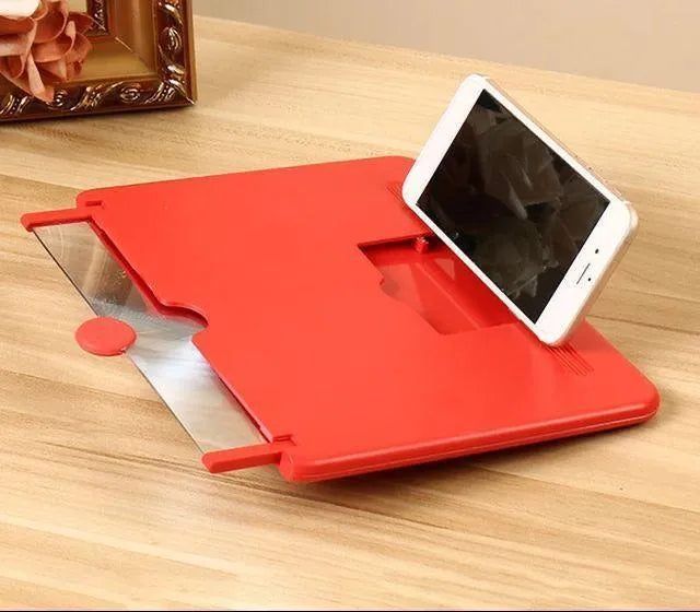 Humsaf HD screen magnifier for movies and games, featuring a large viewing area and adjustable stand for home entertainment.